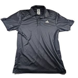 Adidas  Shirt  Men's  Size  Medium  Black  Short  Sleeve  Polo  With Adidas Logo